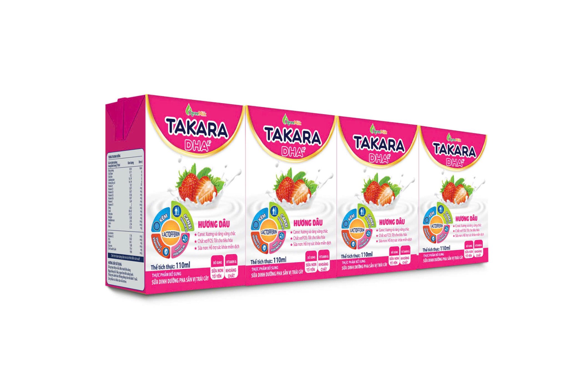 SỮA PHA SẴN TAKARA DHA IQ Grow hương Dâu