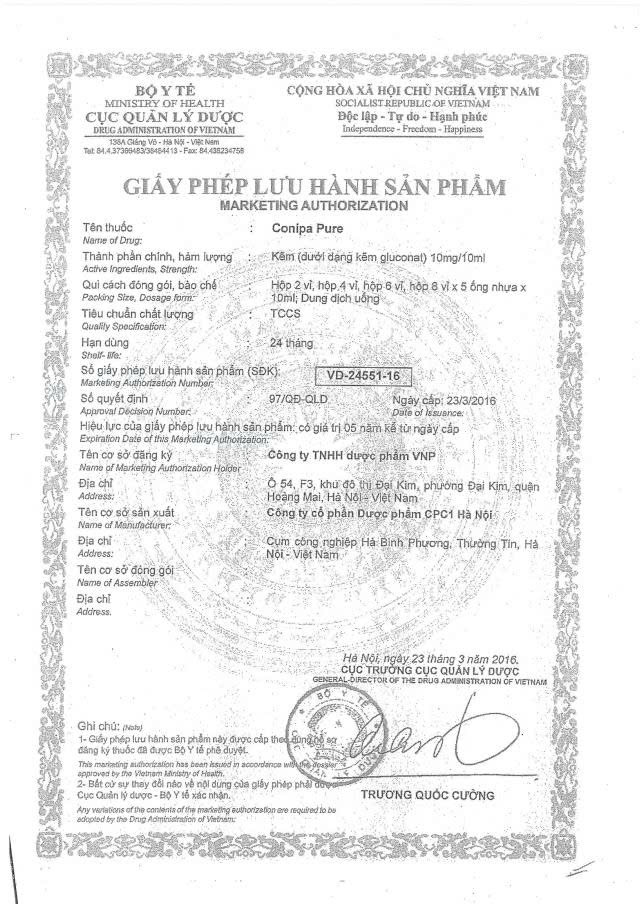 KẼM CONIPA PURE (1 hộp)